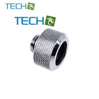 Alphacool Eiszapfen 16mm HardTube compression fitting G1/4 - knurled - chrome