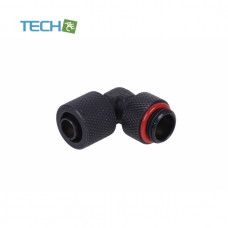ACool 11/8mm (8x1,5mm) SoftTube compression fitting 90° G1/4 revolvable - knurled - matte black