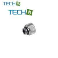 Alphacool Eiszapfen 12mm HardTube compression fitting G1/4 - knurled - chrome