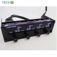 Lamptron FC6 - カラーチェンジ可能ディスプレイ搭載の4チャンネル対応（ 各ch/20W）ファン コントローラー