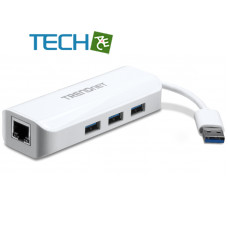 TRENDnet TU3-ETGH3 - USB 3.0 to Gigabit Adapter + USB Hub