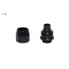 ACool HF コンプレッションフィッティング TPV メタル - 12,7/7,6mm ストレート - ブラック - 6個入り(ソフトチューブ)